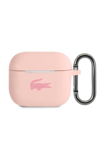 Puzdro na airpod Lacoste Airpods 3 Cover ružová farba