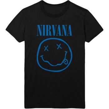 Nirvana tričko Blue Smiley  one_size