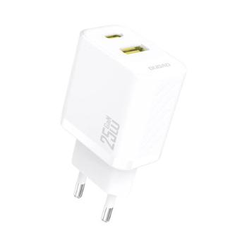 Dudao A26T GaN sieťová nabíjačka USB / USB-C 25W, biela