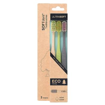 SOFTDENT ECO Zubná kefka ultrasoft 3 ks