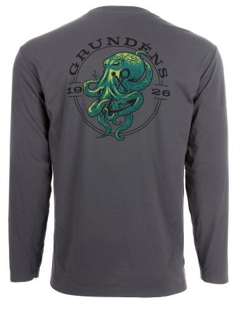 Grundéns funkčné uv tričko kracken ls tech tee anchor - m