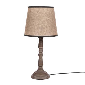 Stolová lampa CARDINALE, výška 43 cm, tmavosivá, 1x40 E27, tienidlo z tmavého ľanu