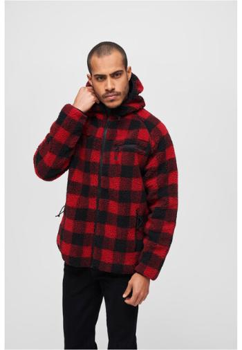 Brandit Teddyfleece Worker Jacket red/black - S