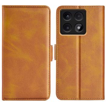 SIDE Peňaženkové puzdro pre Xiaomi 14T svetlohnedé