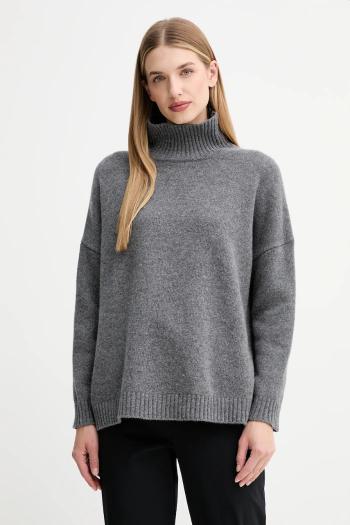 Vlnený sveter Weekend Max Mara BORGIA šedá farba, s rolákom, 2525366112600