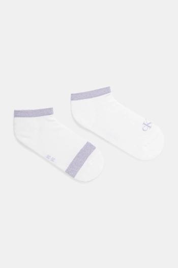 Ponožky Calvin Klein Jeans 2-pak dámske, fialová farba, 701230600