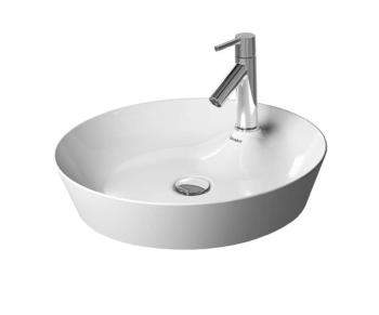 DURAVIT - Cape Cod Umývadlo na dosku, priemer 48 cm, bez prepadu, s otvorom na batériu, DuraCeram, biela 2328480000