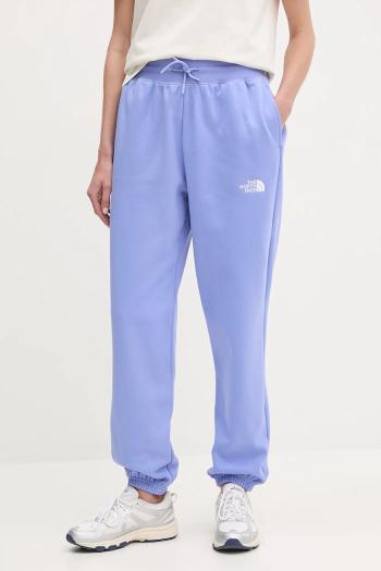 Tepláky The North Face Essential Relaxed dámske, fialová farba, s nášivkou, NF0A8C1G0YI1