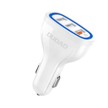 DUDAO R7s Nabíjačka do auta 3X USB QuickCharge 3.0 biela