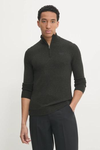 Sveter s prímesou vlny Superdry pánsky, zelená farba, M6110640A-6AQ