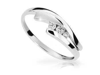 Cutie Diamonds Slušivý prsteň z bieleho zlata s diamantmi DZ6883-1750-10-X-2 54 mm