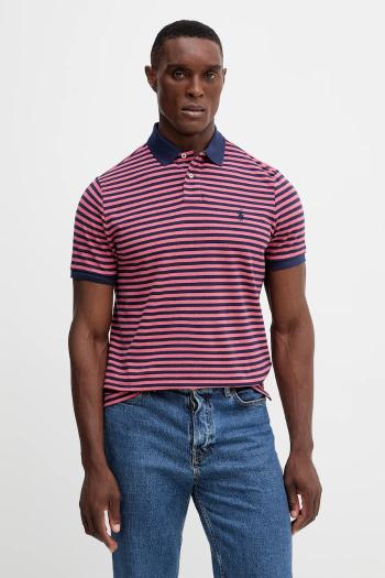 Bavlnené polo tričko Polo Ralph Lauren biela farba, vzorované, 710956682