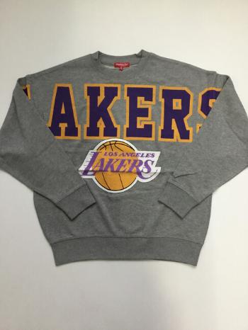 WMNS Sweatshirt Mitchell & Ness Los Angeles Lakers Women's Logo Fleece grey heather - L