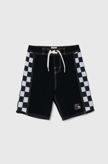 Detské krátke nohavice Quiksilver ORIGINALARCH čierna farba, nastaviteľný pás