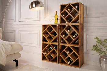 LuxD Regál na víno Louis 40 cm Sheesham