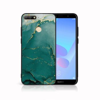 MY ART Ochranný kryt pre Huawei Y6 Prime 2018 GREEN MARBLE (145)