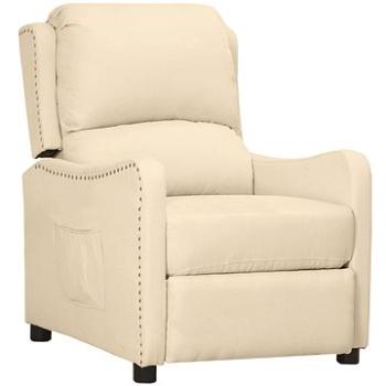 Polohovacie kreslo krémové textil, 339029