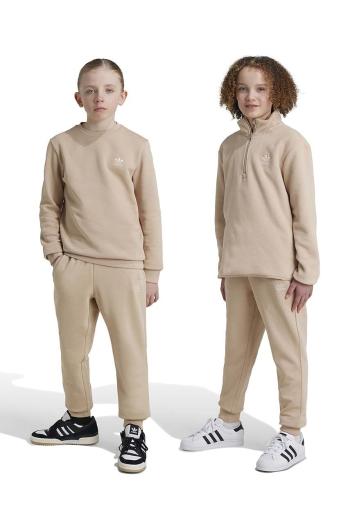 Detské tepláky adidas Originals PANTS béžová farba, jednofarebné, IX5296