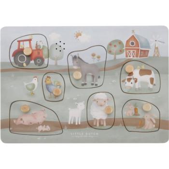 Little Dutch Little Farm Sound Puzzle puzzle z dreva 1 ks