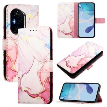 ART MARBLE Peňaženkový kryt pre Honor 400 5G ROSE GOLD