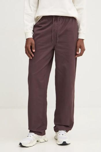 Bavlnené nohavice Billabong Larry Twill Pant fialová farba, rovné, ABYNP00186