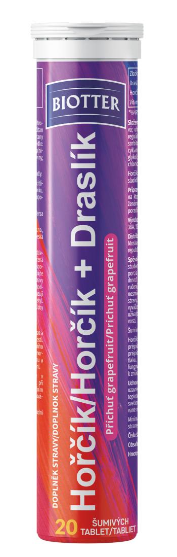 BIOTTER Hořčík + Draslík grapefruit 20 šumivých tabliet