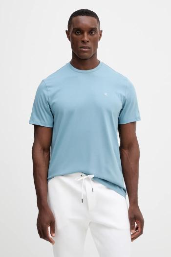 Bavlnené tričko Calvin Klein Jeans pánske, modrá farba, jednofarebné, LV04RD254G