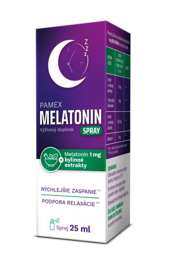 Pamex Melatonin spray ústny sprej s bylinnými extraktmi 25 ml