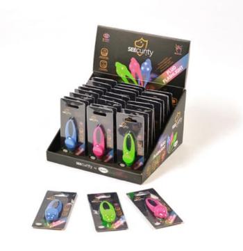 Prívesok na obojok DUVO+ LED svietiaci,silikónový (modrý, zelený, ružový) 8x3cm
