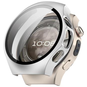 PC FULL COVER Plastový kryt so sklom pre Huawei Watch 5 46mm strieborný