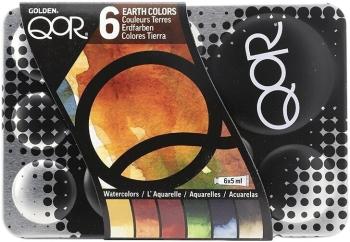 QOR Watercolor Modern Sada akvarelových farieb Earth Colors 6 x 5 ml