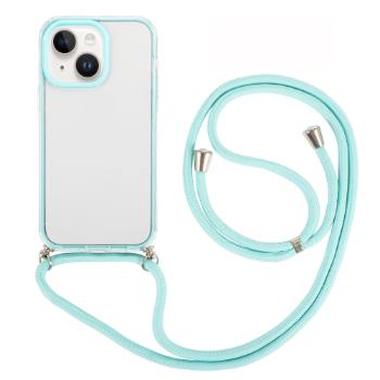 ROPE Priehľadný kryt so šnúrkou Apple iPhone 14 zelený