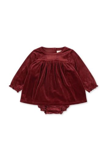 Šaty pre bábätká Konges Sløjd JINGLE ROMPER DRESS GRS červená farba, mini, áčkový strih, KS101998