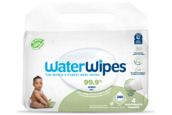 4x WATERWIPES Obrúsky vlhčené bez obsahu plastov Soapberry 60 ks (240 ks)