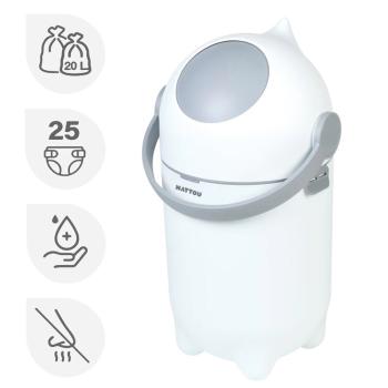 NATTOU Kôš na plienky Dropy White 27 cm, 20l