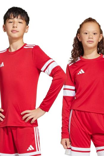 Detské tričko s dlhým rukávom adidas Performance červená farba, JJ0041