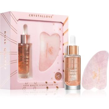 Crystallove Crystalized Rose Quartz Set sada pre starostlivosť o pleť