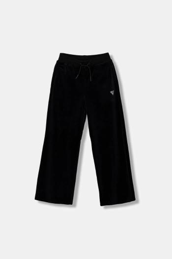 Detské tepláky Guess čierna farba, jednofarebná, J4RQ16 K0232