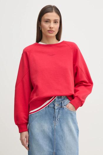 Mikina Pepe Jeans REESE dámska, červená farba, jednofarebná, PL581480