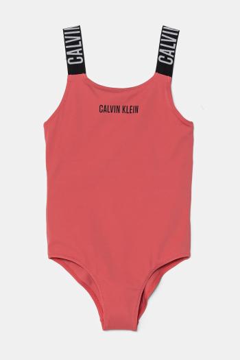 Jednodielne detské plavky Calvin Klein Jeans ružová farba, KY0KY00098