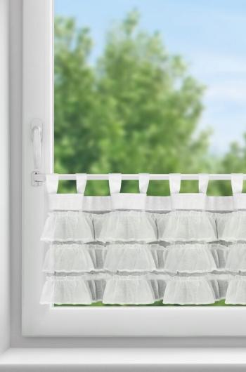 ArtFir Krátka záclona LILIA 1 PU | biela 150 x 45 cm
