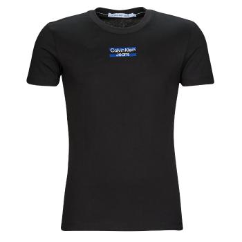 Calvin Klein Jeans  TRANSPARENT STRIPE LOGO TEE  Tričká s krátkym rukávom Čierna