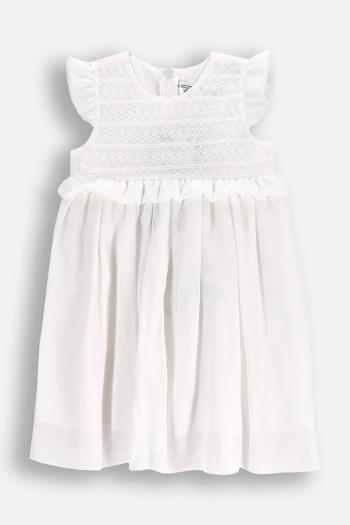 Šaty pre bábätká Coccodrillo béžová farba, mini, rovný strih, ELEGANT BABY GIRL