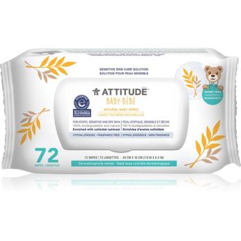 Attitude Baby-Bébé vlhčené obrúsky pre deti pre veľmi suchú citlivú a atopickú pokožku 72 ks