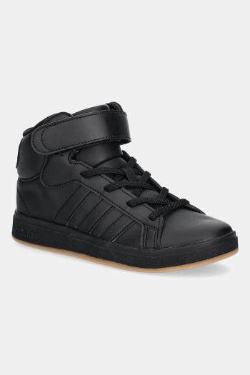 Detské tenisky adidas GRAND COURT MID čierna farba, JR0804