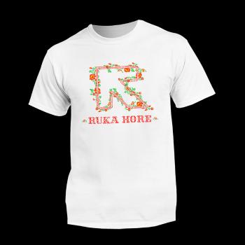 Ruka Hore tričko Logo Folk Biela 3XL