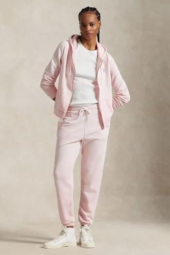 Bavlnené tepláky Polo Ralph Lauren ružová farba, jednofarebné, 211935585