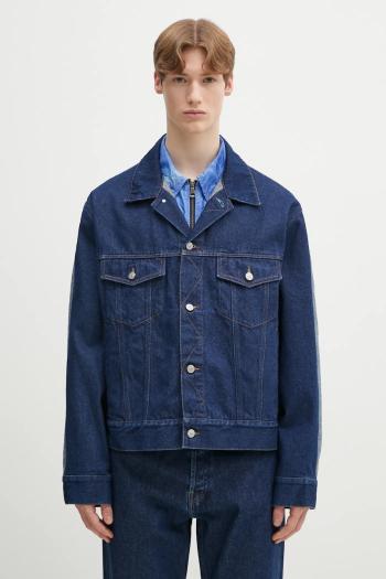 Rifľová bunda MM6 Maison Margiela tmavomodrá farba, prechodná, SH0AM0038