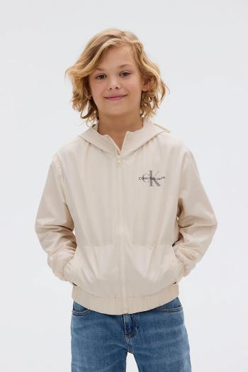 Bunda Calvin Klein Jeans béžová farba, IB0IB02091