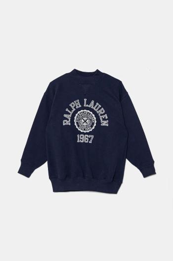 Detská mikina Polo Ralph Lauren tmavomodrá farba, s potlačou, 313950968001